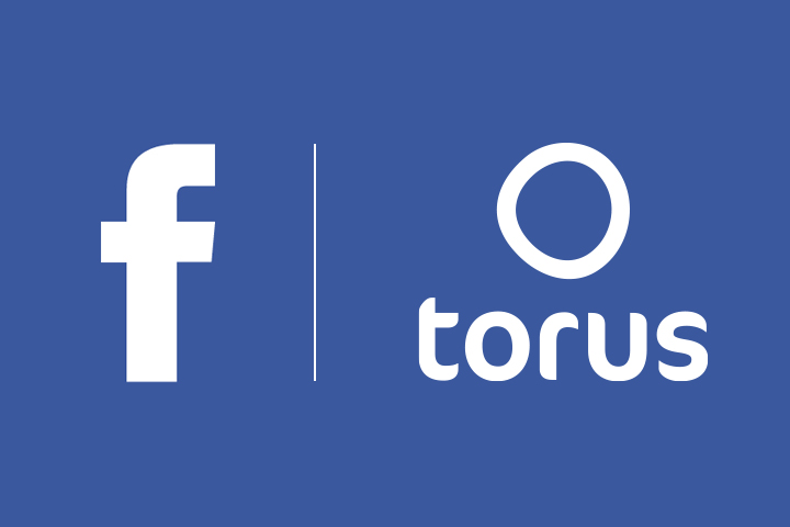 The Facebook logo next to the Torus logo
