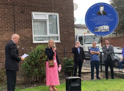 Community ‘Come Together’ for Brian Samuel Epstein Plaque Presentation
